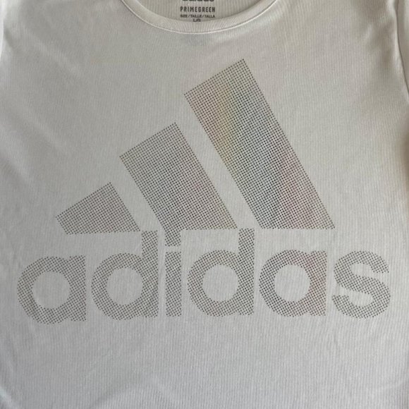 Adidas Girls' Big Girls Short Sleeve Aeroready Rainbow Logo Foil T-shirt - Picture 6 of 11
